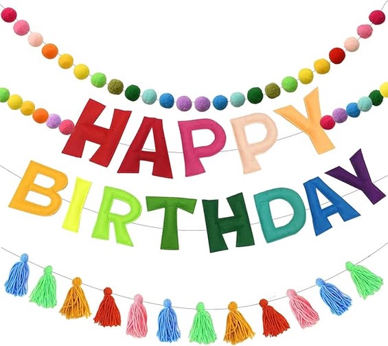 ✨ $10.19 Now – Pre-Strung Felt Ball Happy Birthday Banner | Reusable Garland! ✨ 🧾 40% off with code: DDW7C9GW 🛒 Grab it here:
