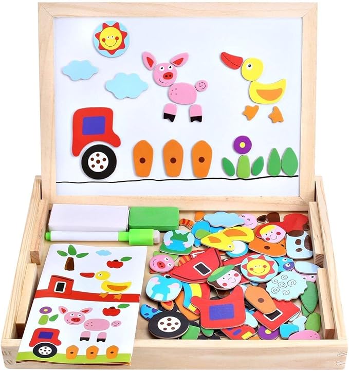 ✨ $16.00 Now – Double-Sided Wooden Magnetic Board Puzzle & Drawing Sketchpad | Fun & Educational! ✨ 🧾 50% off with code: GR5NTVI9 🛒 Grab it here: