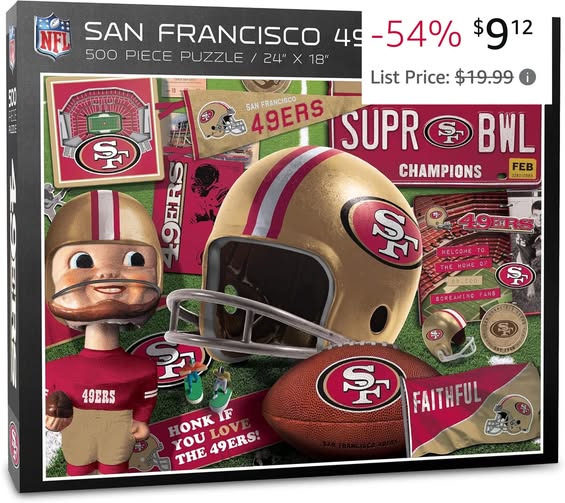 HOT OFFER! ๐ฅ๐ Act fastโstock wonโt last long! ๐โโ๏ธ๐จ  YouTheFan NFL Retro Series Puzzle โ 500 Pieces!!โฌ๏ธ