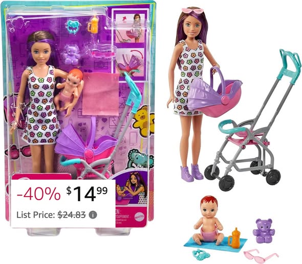 ๐ HUGE SALE! ๐ฅ๐๏ธ Donโt waitโgrab yours now! ๐โโ๏ธ๐ฅ  Barbie Skipper Babysitters, Inc. Playset!!โฌ๏ธ