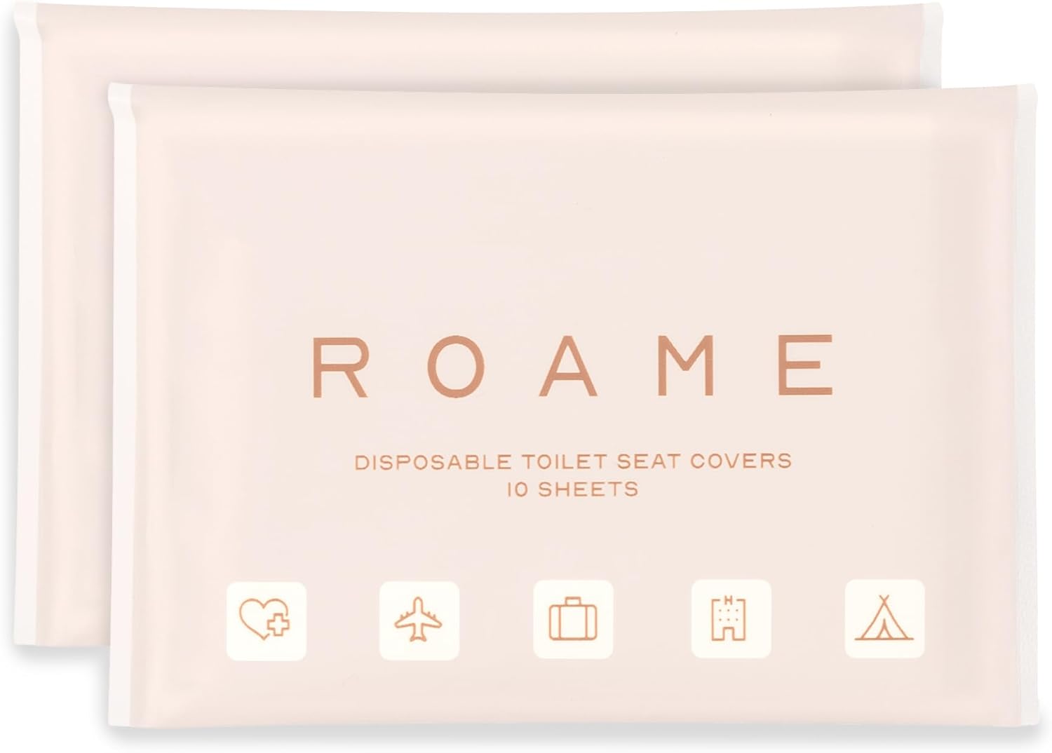 ROAME Disposable Toilet Seat Covers – 20 Biodegradable Sheets (2-Pack) – Flushable Bathroom Hygiene Covers for Travel, Public Restrooms & Eco-Friendly On-the-Go Use