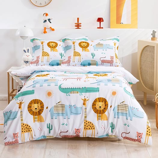 Animal Cartoon Kids Duvet Cover Set Full Size, 3 Piece  FOR 15.49 ( REG 30.99)  C0DE:  MBL76OF5