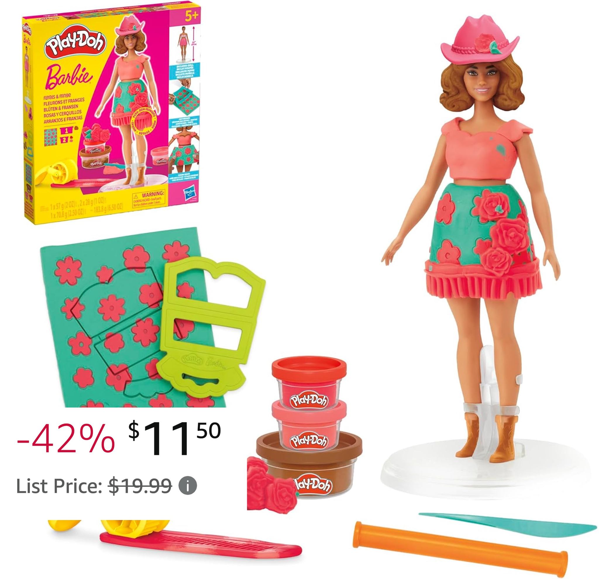Play-Doh Barbie Florals and Fringe Set!!⬇️